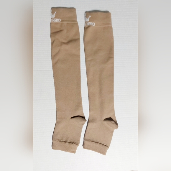 Tan Open Toe 3XL Queen Hero Compression Socks - Picture 4 of 7